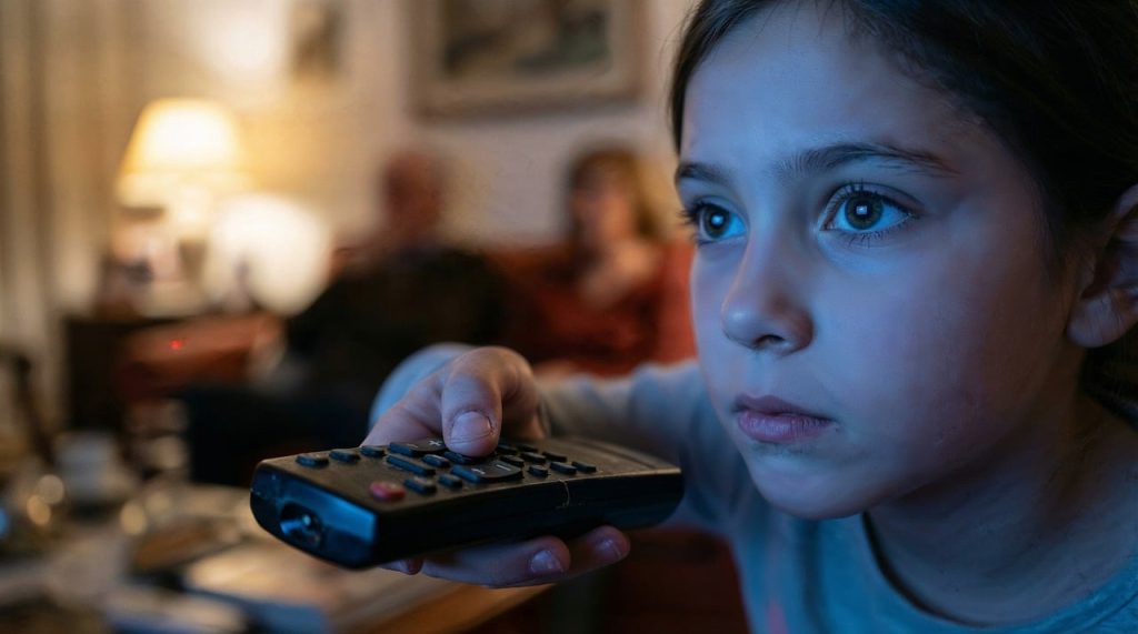 child television watching remote 10163026